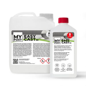 MYPOXY EasyCast 30 - Universel : bijoux, figurines et objets, jusqu'à 5 cm de hauteur de scellement