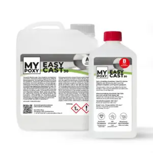 MYPOXY EasyCast 30 – Universal: Schmuckstücke bis Figuren und Objekte, bis 5 cm Vergusshöhe