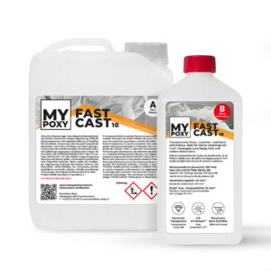 MYPOXY FastCast 10 - Résine de coulage, de stratification et de finition jusqu'à 1 cm de hauteur de scellement